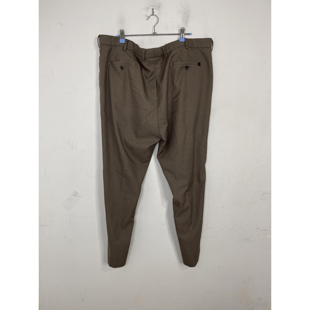 Peter Millar Pants Mens 42x34 Brown Golf Classic Flat Front Performance Trousers - Picture 3 of 11